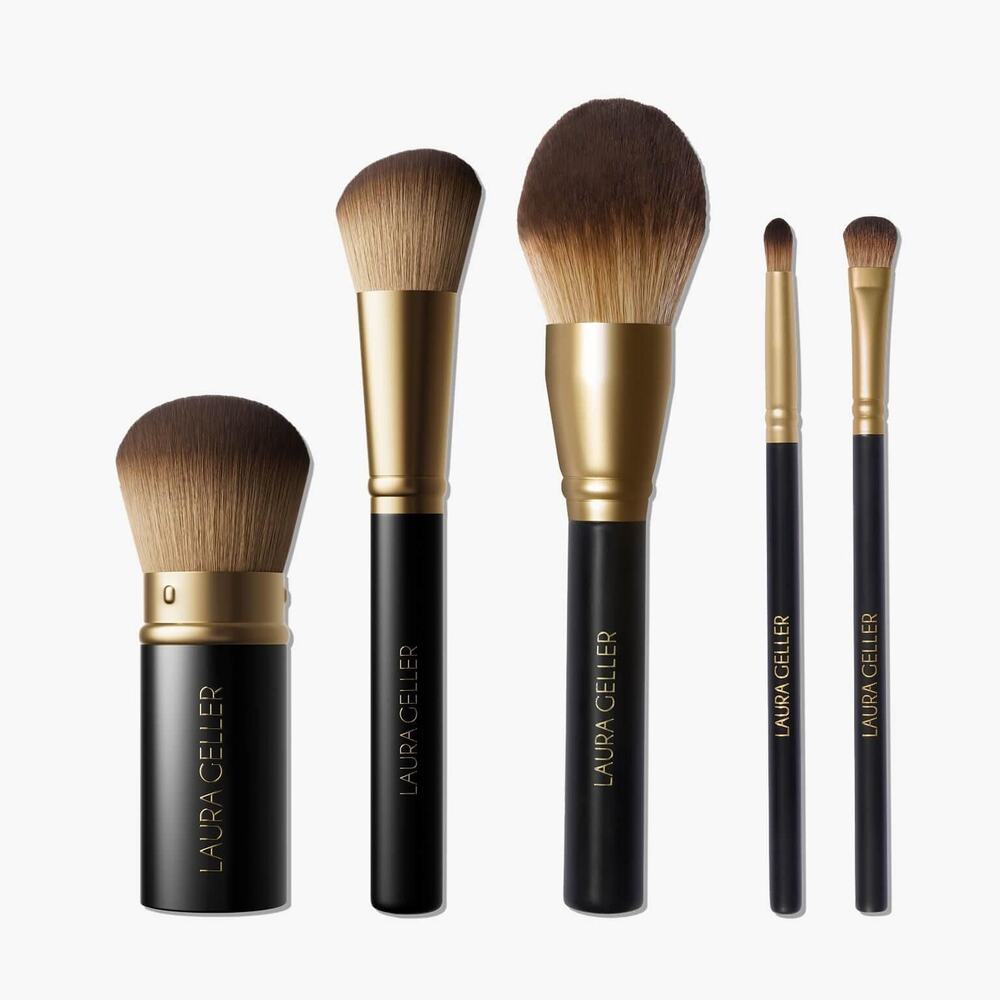 Laura Geller Beauty 5 Pieces Full Face Brush Set New